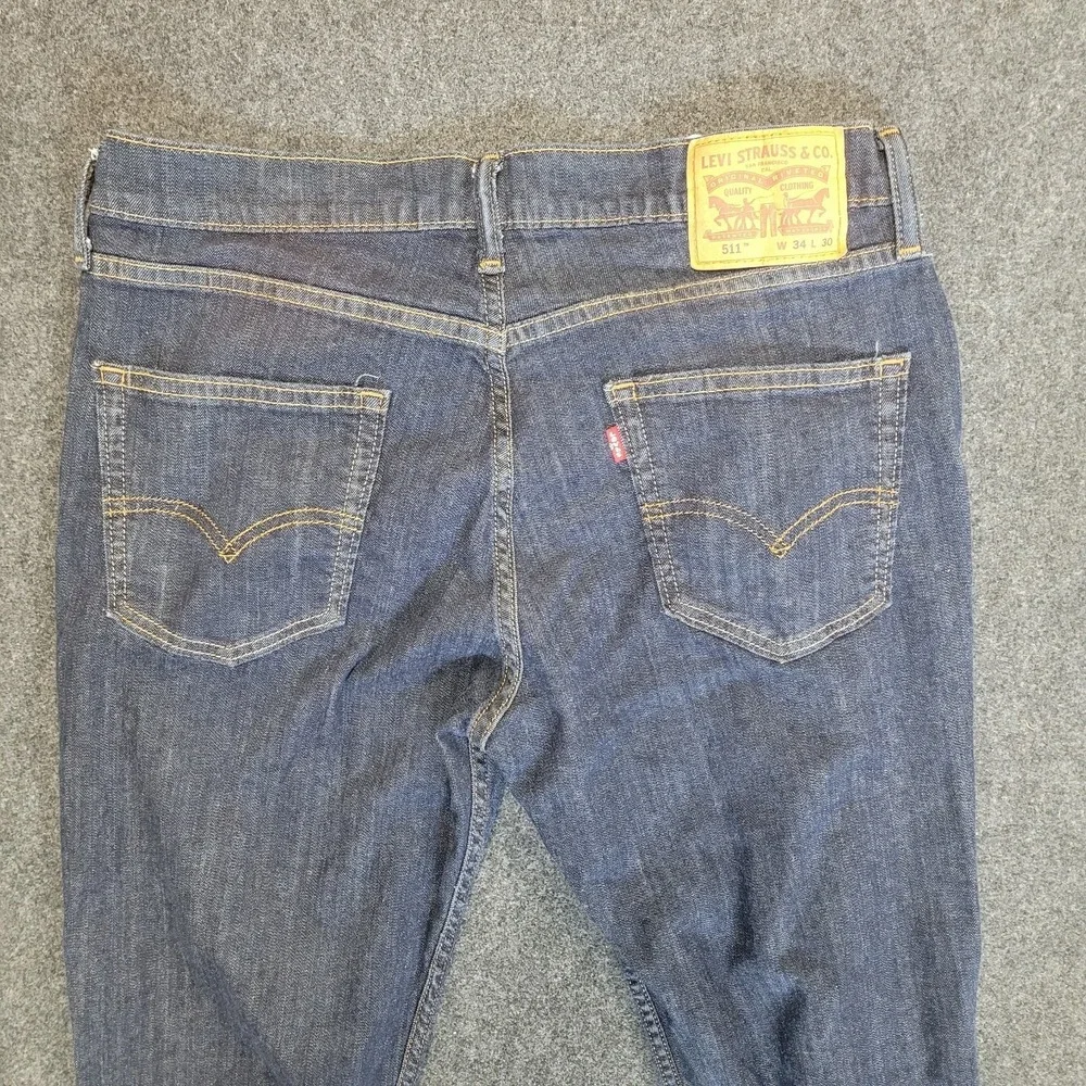 Levi's 511 34x30 Dark Blue Denim Jeans F56